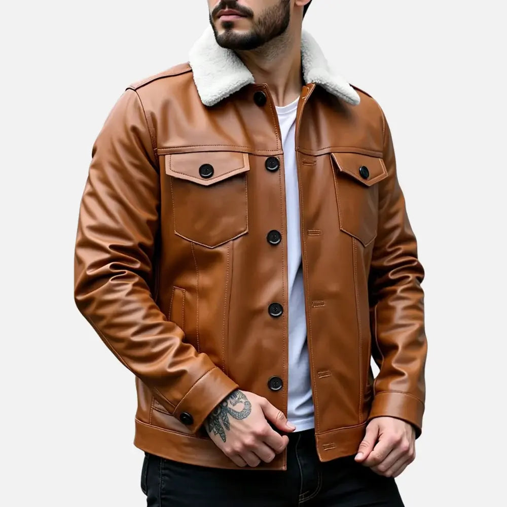Veste en Cuir pour Homme Bellvian - BL113