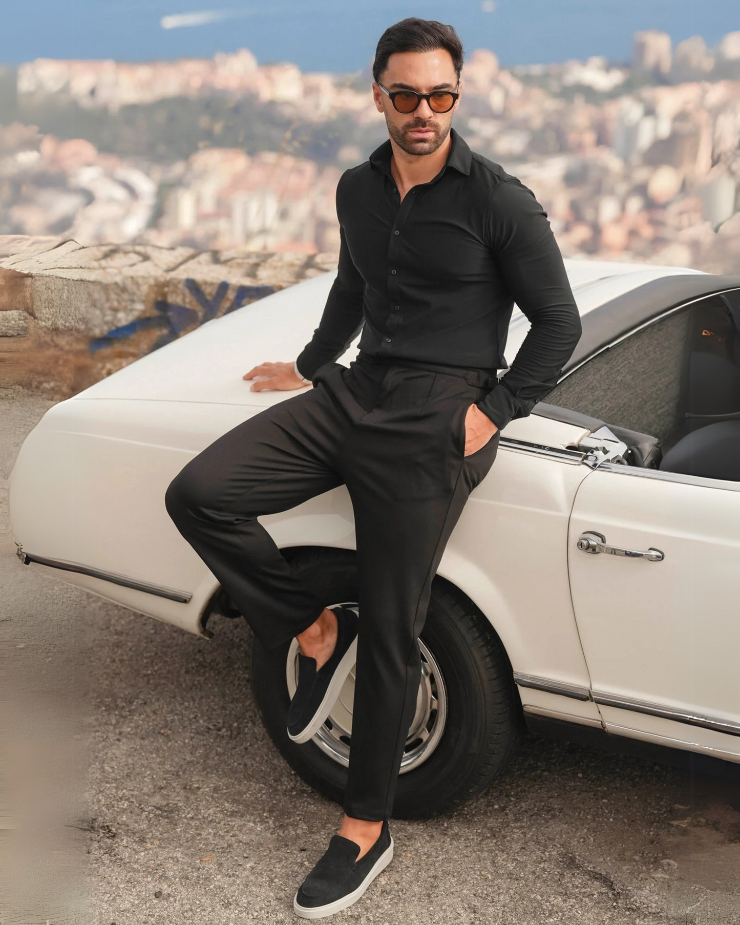 Pantalon de Costume Homme à Ajustement Latéral Amalfi [Achetez 1, Recevez-en 2]